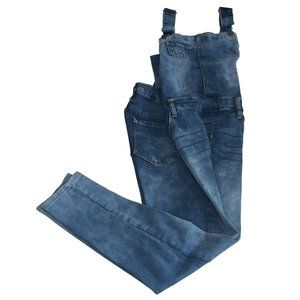 Wallflower Overalls Juniors Large Skinny Leg Blue Denim Jeans
